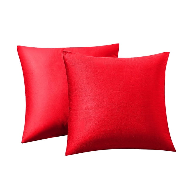 Fundas de almohada decorativas RainRoad Christmas, rojas, 51 x 51 cm, paquete de 2