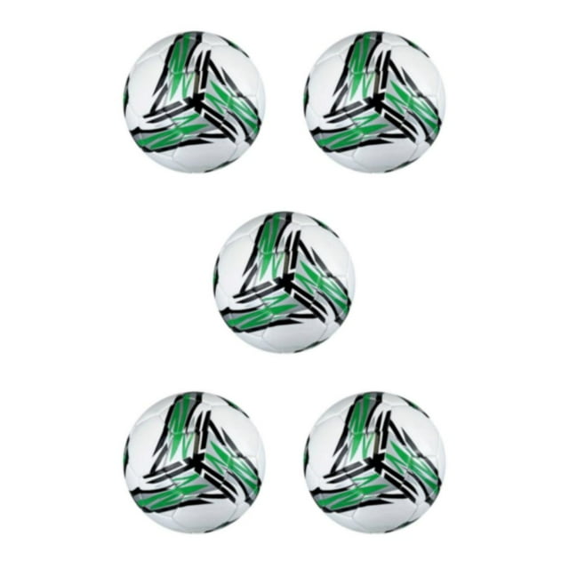 Transemion Training Football Wear-resistant Soccer Ball With Soft Touch Wide Application Training Soccer Ball green Size 5 5Set
