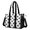 Black Cat with Bow Tie White Pattern, variant on Pink Cat Head Gray Pattern Utility Tote Bag, Office Commuter Tote with Multi Pockets & Removable Strap, Polyester Fabric Gifts for Work School Travel