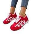 thumbnail image 6 of Domzle Women's Classic Retro Casual Fashion Sneaker | Anit-Slip | Trendy Stylish | Casual Comfortable| Running Walking Shoes Red, 6 of 8