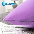 thumbnail image 4 of 18" x 18" Throw Pillowcases (Cover Only) - 85/15 Nylon, Spandex - Luxurious, Silky, Stretchy & Soft - 1 Pcs Solid Color - A Perfect Choice for Couch Chairs Sofa Bed Adult or Kids Bedroom, Purple, 4 of 7