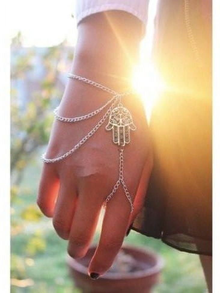 Gold Cubic Zirconia Pave Hamsa Cuff Bracelet – H&R Fashion Jewelry