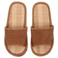 thumbnail image 1 of 1 par ratán zapatillas tejidas de verano verano sandalias frías pareja zapatillas de hogar albaricoque, 1 of 6