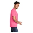 thumbnail image 4 of Port & Company Men's Core Cotton Classic Comfort and Relabeling Casual T-Shirts Neon Pink 5X-Large, 4 of 5