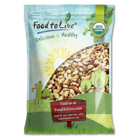 Food to Live, Organic Brazil Nuts, Non-GMO Verified, 8 Pounds, Vegan
