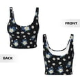 thumbnail image 5 of Picia Daisies Flowers Sports Bra for Women,Padded Strappy Sports Bras Medium Support Yoga Bra with Removable Cups,Running Yoga Bra-, 5 of 9