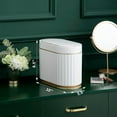thumbnail image 6 of ELPHECO Mini Desktop Trash Bin Small Trash Can with Lid, 5 litres Desktop Motion Sensor Trash Can, 1.3 Gallon Waterproof Countertop Trash Can, Small Plastic Trash Can for Desk, Bedroom, Golden, 6 of 18