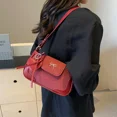 thumbnail image 2 of Bolsos para las axilas de mujer, novedad de 2024, bolsos de hombro versátiles con lazo de cuero retro para mujer, bolsos de diseñador para viajar al trabajo, bolso para mujer, 2 of 5