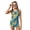 Blue Palm Tree Tropical, variant on Colorful Dinosaur Skeleton Design Girls' Swim Shorts, Round Neck Casual Girls Swimsuit 2 Piece Set for Beach Size 10-11 Year Old