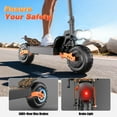thumbnail image 3 of ASKGO Off Road Electric Scooter for Adults, 3000W Dual Motors Dual Suspension, 35 MPH & 75 Miles Range, Foldable Fast E-Scooter（NFC Unlock）, 48V 30Ah Battery, 11" All-Terrain Commuter Scooter, UL2272, 3 of 12