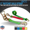 thumbnail image 5 of Mega Cargo Control USA 2" x 8' Axle Ratchet Strap W/ Snap Hook - (2-Pack) - WLL: 3333 lbs, 5 of 6