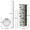 thumbnail image 5 of 20oz Green and Red Christmas Holly Pattern Skinny Tumblers Stainless Steel Tumbler with Lid and Straw,Vacuum Insulated Double Wall Travel Tumbler Cups with Cleaning Brush for Coffee,Tea, 5 of 6