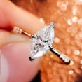 thumbnail image 4 of solitaire jewels 1.5CT Vintage Style Marquise Moissanit Engagement Ring For Women, 14K Yellow Gold, 4 of 7