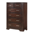 thumbnail image 4 of Benjara Hudy Tall Dresser Chest with 6 Drawers, Cherry Brown Birch Veneer, 4 of 6