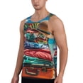 thumbnail image 2 of Pofeuu Tropical Vacation Essentials Print Men's Workout Tank Tops Sleeveless Muscle Gym Shirt Quick Dry-, 2 of 7
