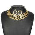 thumbnail image 2 of Juego de gargantilla jinwen Collar Pendientes Vintage dorado, 2 of 8