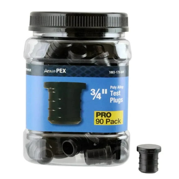 Apollo 3/4 in. Plastic PEX-B Barb Plug Pro Pack (90-Pack), Black