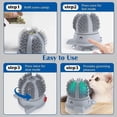 thumbnail image 3 of Cat Self Grooming Scratching Device with LED Lights Automatic Face Massage Brush Wall Corner Comb for Indoor, 3 of 8