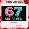 thumbnail image 2 of Donut Design 6th Birthday Banner Colorful Sprinkles 7th Birthday Display Star Patterns Firework Elements Donut Theme Backdrop for 6th Birthday Party 7th Birthday Celebration Kid's Party, 2 of 8