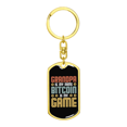 thumbnail image 4 of Grandpa Bitcoin Crypto Stainless Steel or 18k Gold Premium Swivel Dog Tag Keychain, 4 of 16