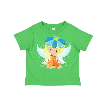 

Inktastic Cute Fairy Magic Fairy Blonde Hair Flowers Gift Toddler Toddler Girl T-Shirt