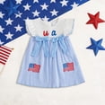 thumbnail image 2 of KPOPLK 4th of July Toddler Girl Dress Baby Red White Blue Dress Little Girl Fourth of July Outfit American Flag Clothes(12-18 Months,Blue), 2 of 6