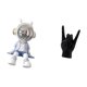 thumbnail image 5 of Figura de nórdico y escultura de gesto con la mano en forma de roca. Adorno creativo para escritorio, ideal para estantería, entrada, sala, 5 of 8