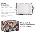 thumbnail image 2 of Yayeee Canvas Storage Basket with Handles for Shelves Fabric Bins Closet Organizer, Geometric Pattern, 2 of 8