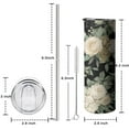 thumbnail image 5 of 20oz Pioneer Flower Skinny Tumblers Stainless Steel Tumbler with Lid and Straw,Vacuum Insulated Double Wall Travel Tumbler Cups with Cleaning Brush for Coffee,Tea, 5 of 6