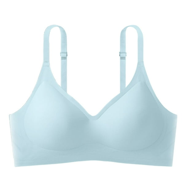 Brasieres de Mujer Tela de Mantequilla Ropa Interior sin Costuras Transpirable Absorbente de Sudor Espalda Push up Push up Sujetador de Gel de Gelatina Caído Grande