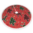 thumbnail image 3 of Faldas para árbol de Navidad a cuadros de 36 pulgadas, tapete para árbol de Navidad para fiestas de invierno, falda para árbol de Navidad para decoraciones navideñas rústicas, 3 of 8