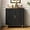 Black, variant on RoyalCraft 2-Door Storage Cabinet, Modern Wood Credenza with Adjustable Shelves, Freestanding Buffet Sideboard Cabinet for Living Room, Bedroom, Dining Room, Entryway, Black