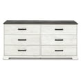 thumbnail image 4 of Signature Design by Ashley Shawburn Six Drawer Dresser, Two-Tone Whitewash and Rustic Gray, Modern Farmhouse, 4 of 8