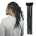 thumbnail image 1 of 2 Packs Handmade Dreadlocks Extensions Hip-Hop Style Synthetic Hair For Men, 1 of 6