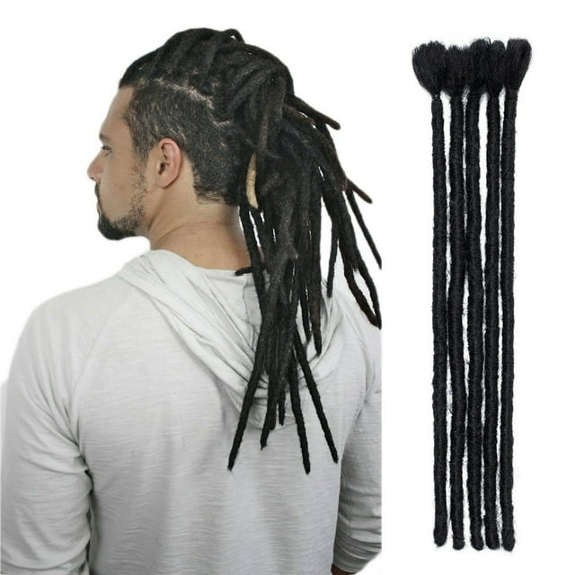 2 Packs Handmade Dreadlocks Extensions Hip-Hop Style Synthetic Hair For Men