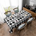 thumbnail image 4 of Bohemia Rectangle Tablecloth, Retro Abstract Geometric Pattern Boho Black Waterproof & StainResistant Tablecloth, Washable Oil-proof Table Cover for Dining/Party/Wedding/Camping/Buffet 52x70 In, 4 of 9