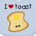 thumbnail image 4 of Inktastic I Love Toast Boys or Girls Baby Bib, 4 of 4