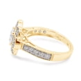 thumbnail image 4 of 1 2/5 ct.t.w Center 6MM Cushion Cut Lab Created Moissanite Diamond Floral Halo Engagement Ring In 10K Solid Yellow Gold (G-H Color, VVS1 Clarity, 1.40 Cttw)-10, 4 of 8