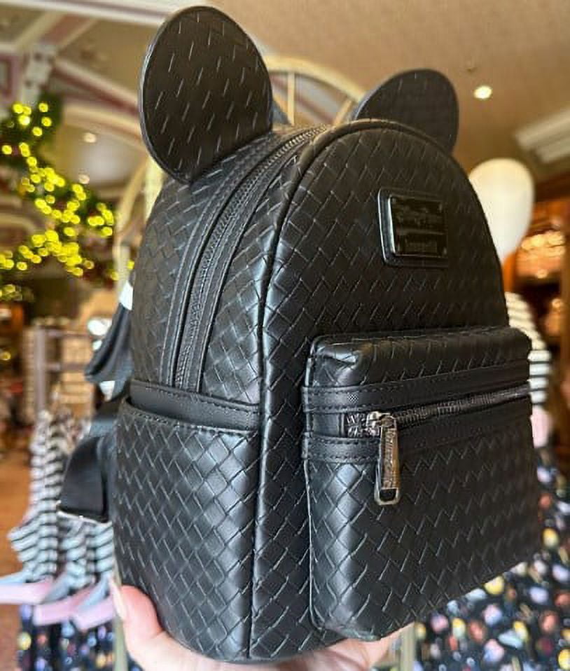 Disney Woven Black on Black Loungefly Backpack