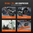 thumbnail image 6 of KFFKFF Air Compressor with 20 Gallon Tank, 4HP & 14.6 CFM@90 PSI, Oil-Free, Max 125PSI, 78dB Quiet Operation, Ideal for Automotive Work, Tire Filling, and Spray Paint Jobs, 6 of 9