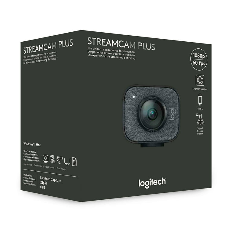 Logitech StreamCam, 1080P HD 60fps Streaming Webcam & Blue Yeti USB Mic -  Black