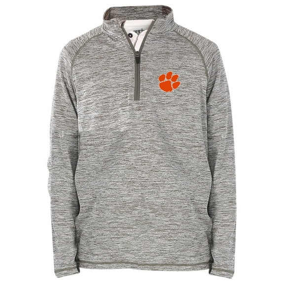 Youth Garb Heathered Gray Clemson Tigers Matthew Quarter-Zip Pullover Jacket