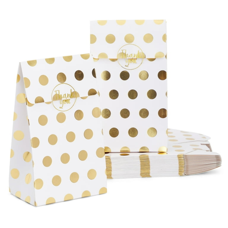 Gold polka 2024 dot gift bags