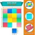thumbnail image 2 of ProSource Foam Puzzle Floor Play Mat for Kids and Babies with Solid Colors, 36 or 16 Interlocking Tiles with Borders, Assorted, 2 of 6