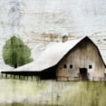 thumbnail image 2 of Sasha 15x15 White Modern Wood Framed Museum Art Print Titled - The White Barn II, 2 of 4