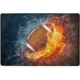 thumbnail image 4 of SKYSONIC 72x48in American Football Ball Area Rug, Fire and Water Floor Carpet for Indoor Living Dining Room and Bedroom Area, 4 of 7