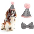 thumbnail image 1 of Pet Birthday Hat, Kitten Hat, Adjustable Pet Hat With Pom Pom Topper, 1 of 4