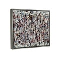thumbnail image 3 of Stupell Industries Urban Style Abstract Splatter Abstract Painting Gray Floater Framed Art Print Wall Art, 21 x 17, 3 of 9