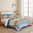 thumbnail image 5 of Twin XL Quilt Set 68''x98'', Boho Summer Beach Lightweight Bedspread Coverlet Set with 2 Pillow Shams, Abstract Tropical Palm Trees Burlap Breathable All Season Quilt Bedding for Dorm/Guest Room, 5 of 9