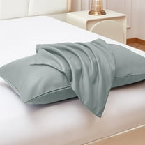 Debonair 1800 Count Double Brushed Microfiber Envelope Pillowcases Set of 2 (King 20" X 40", Grey)